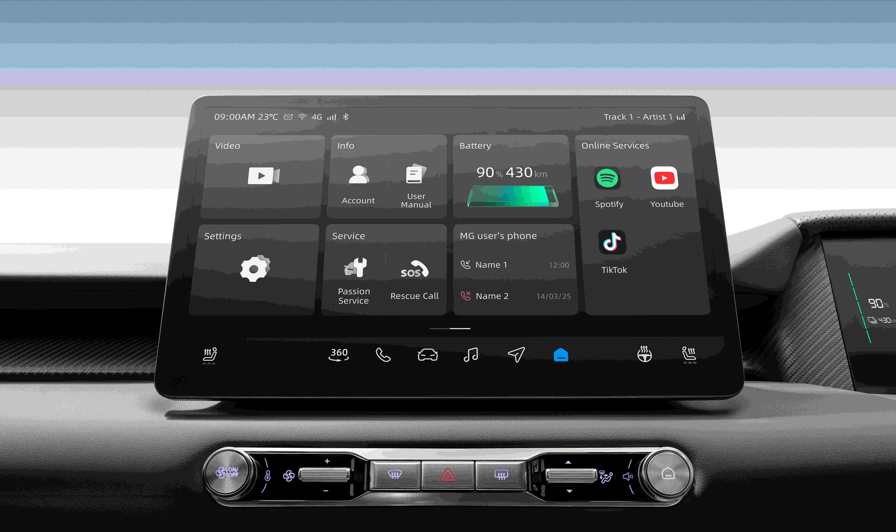 12.8 inch Central Control Screen